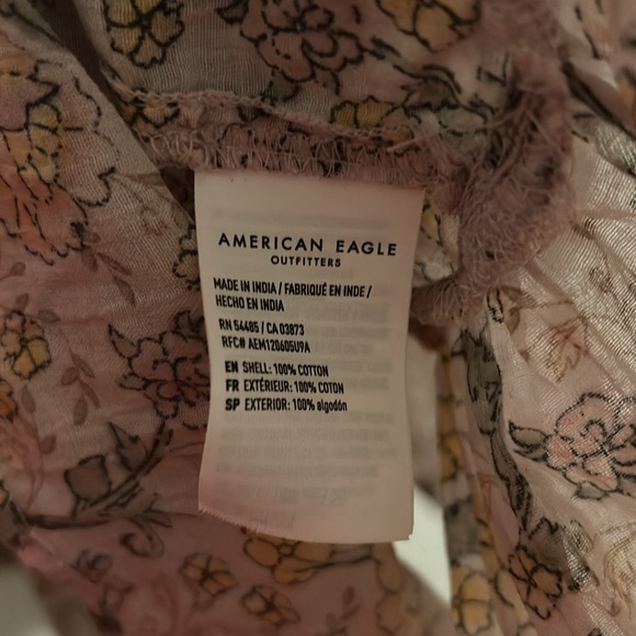 American Eagle Floral Blouse XL - Picture 4 of 5